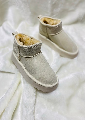 İTHAL UGG Platform Bot Bej - Görsel 4