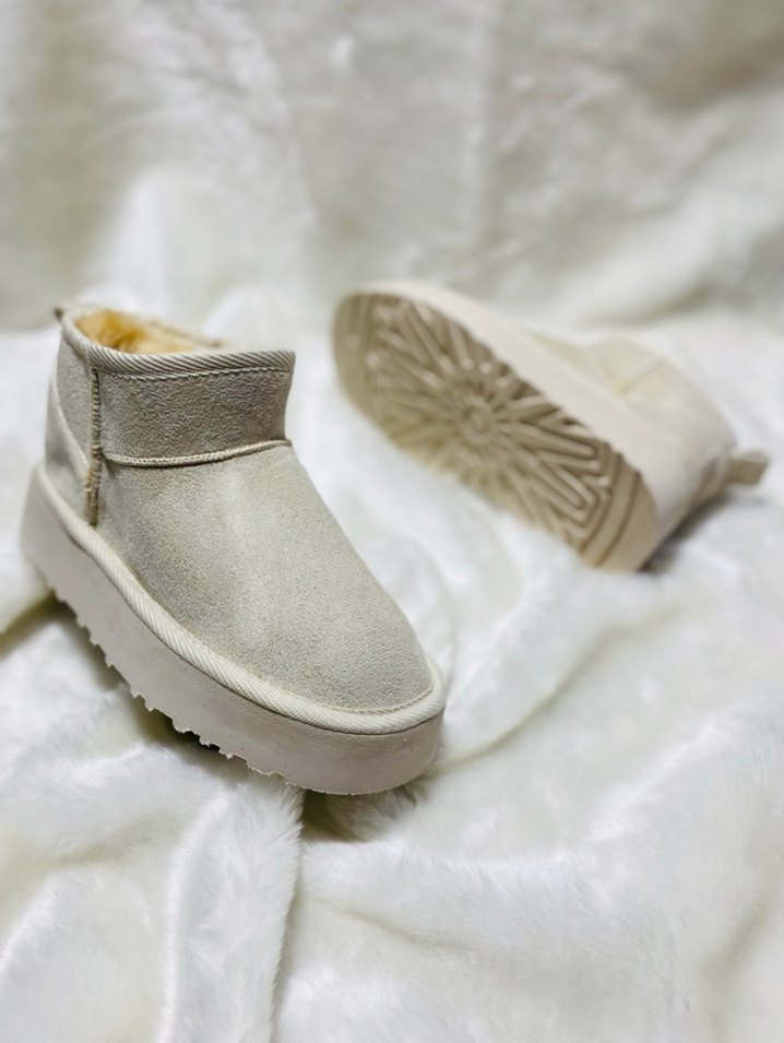 İTHAL UGG Platform Bot Bej - Görsel 3