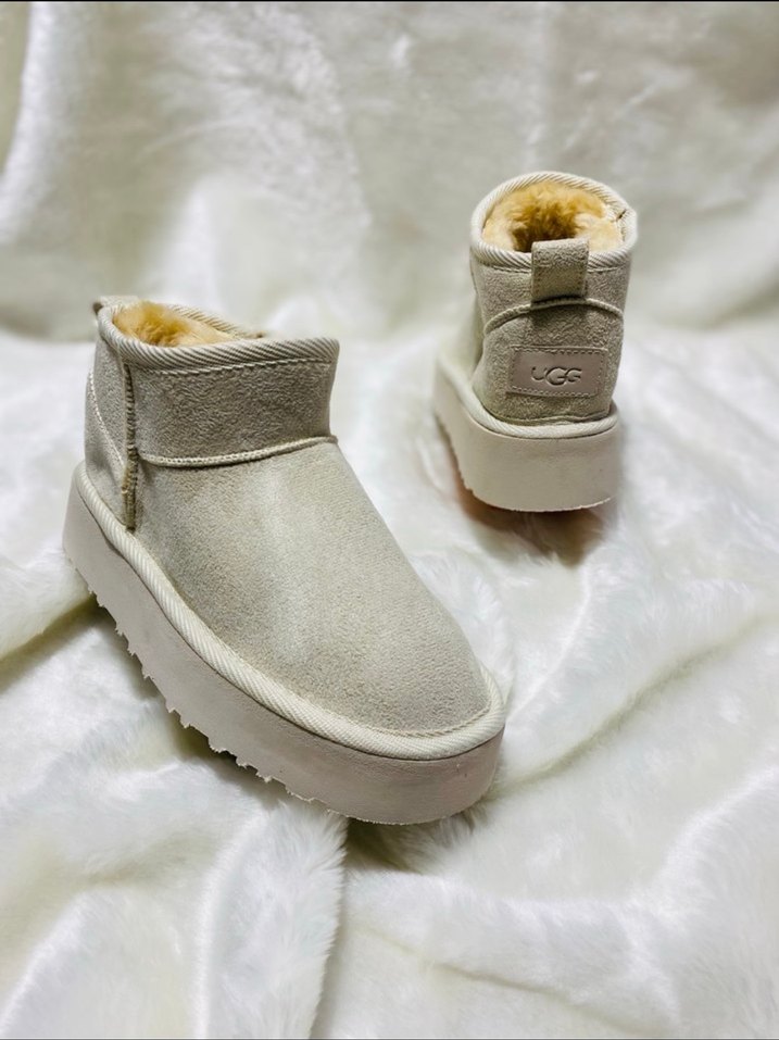 İTHAL UGG Platform Bot Bej - Görsel 2