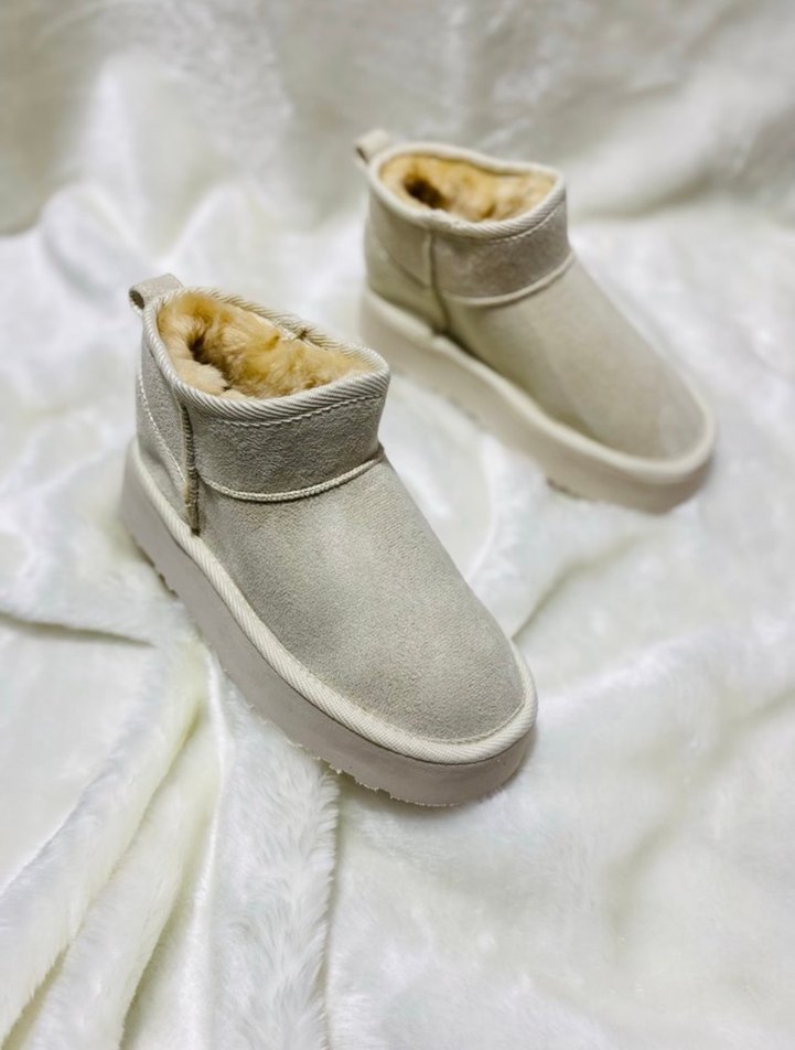 İTHAL UGG Platform Bot Bej - Görsel 3