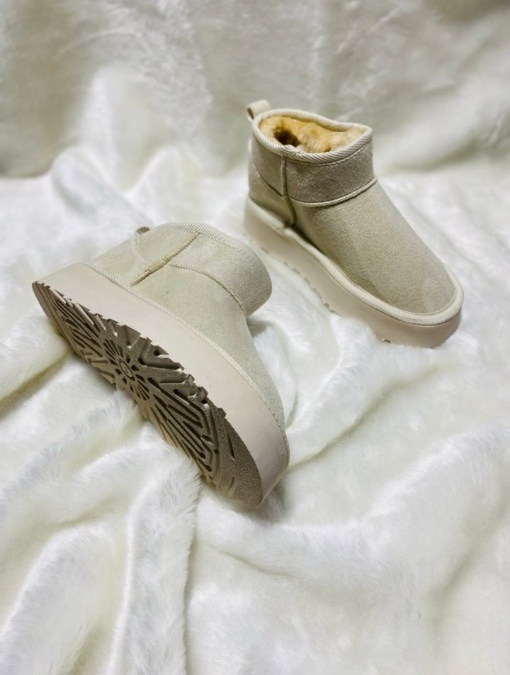 İTHAL UGG Platform Bot Bej - Görsel 4