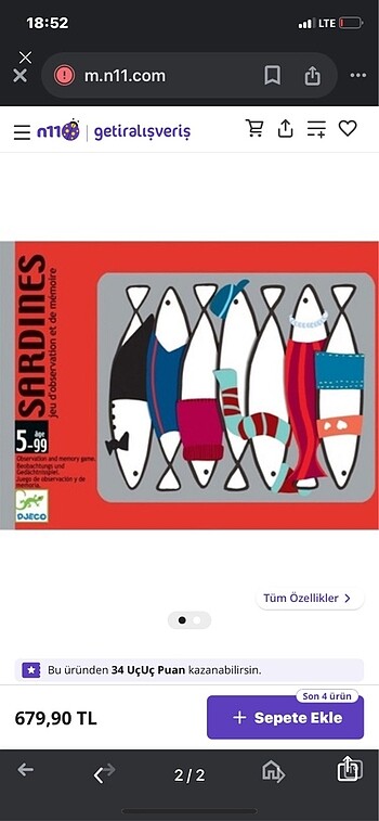 Sardines skillet oyunu