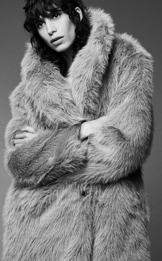 Zara suni uzun kürk - Görsel 2