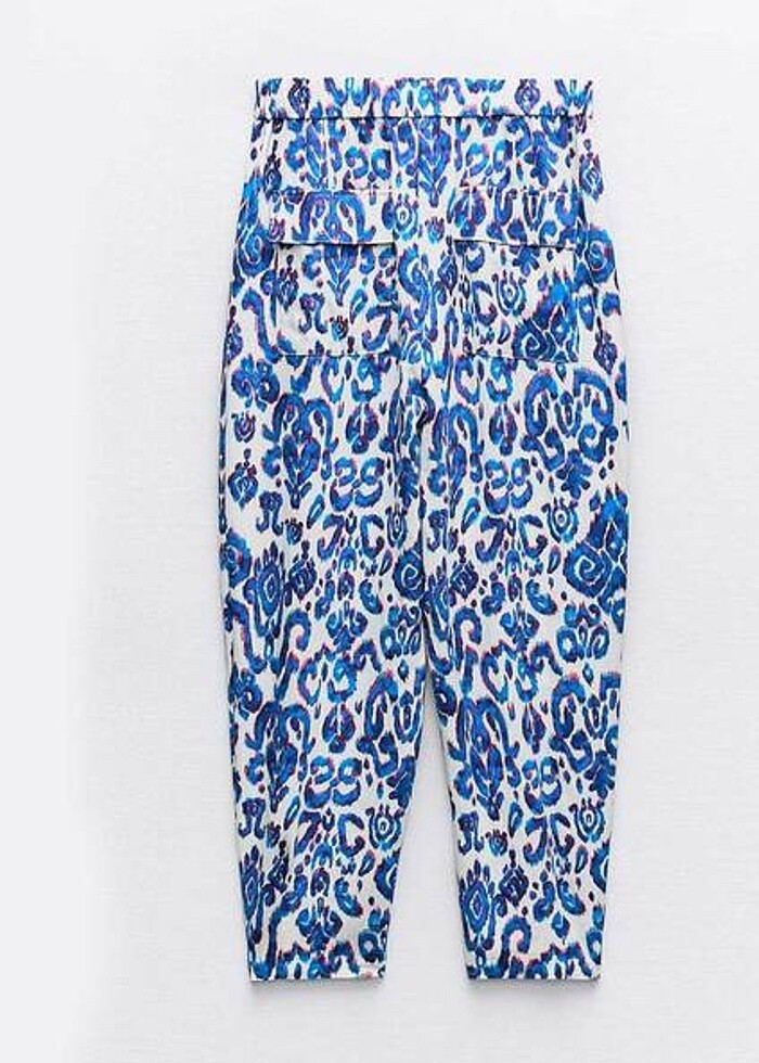 Zara desenli carrot fit pantolon - Görsel 2