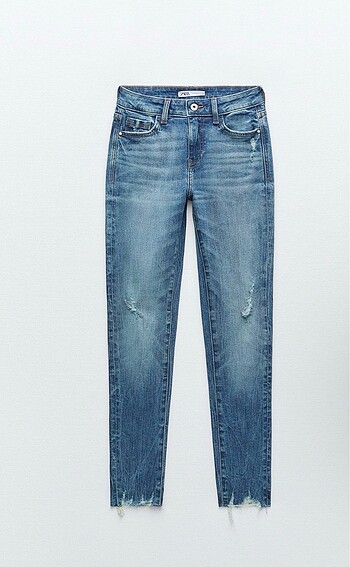 Zara Z1975 SKINNY MID-RISE DISTRESSED JEAN