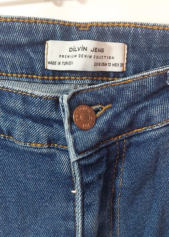 Dilvin Lacivert Midi Boy Kadın Denim Jean