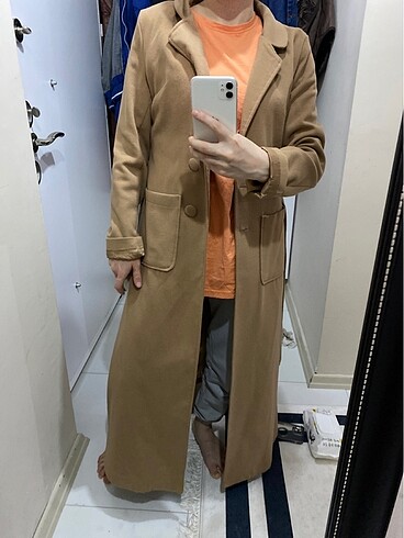 36 Beden camel Renk Kaşe kaban
