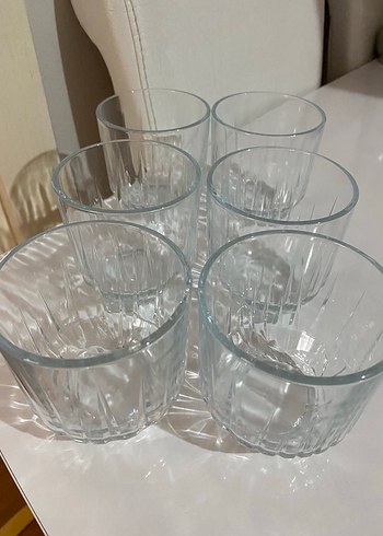 6'lı Şeffaf Cam Bardak Seti