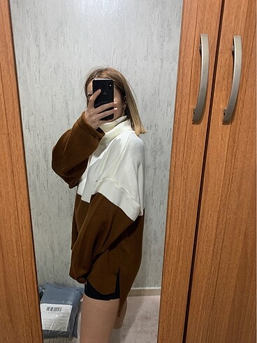 H&M Balıkçı yaka oversize kazak