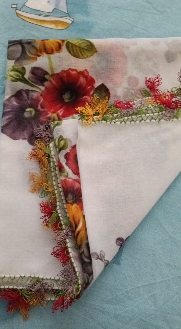 iğne oyası Detaylı Çok Renkli  yemeni - Görsel 4