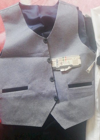 Gri Düğmeli Erkek Yelek