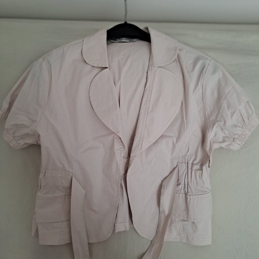 BEJ RENGİ BLAZER/BOLERO KISA KOLLU CEKET - Görsel 4