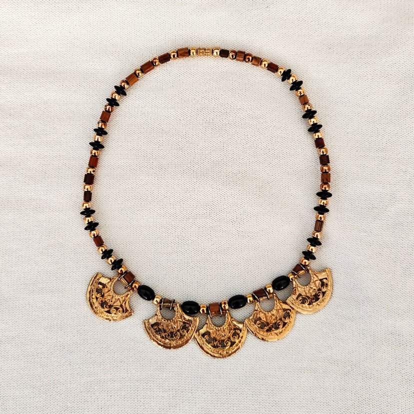 Boncuklu Vintage Bohem Kolye - Görsel 2