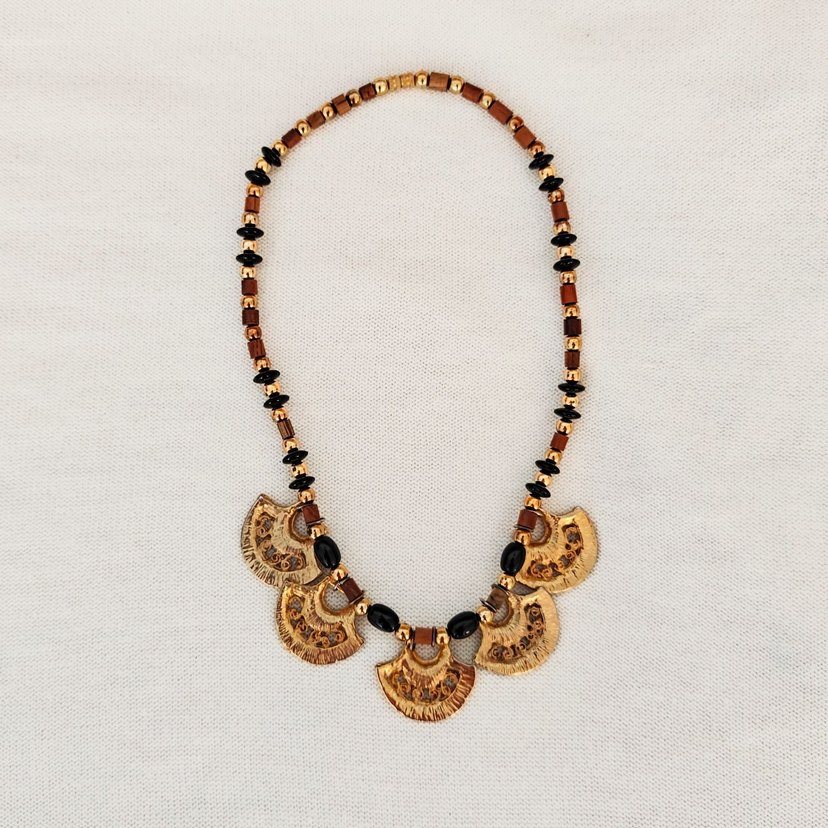 Boncuklu Vintage Bohem Kolye - Görsel 3