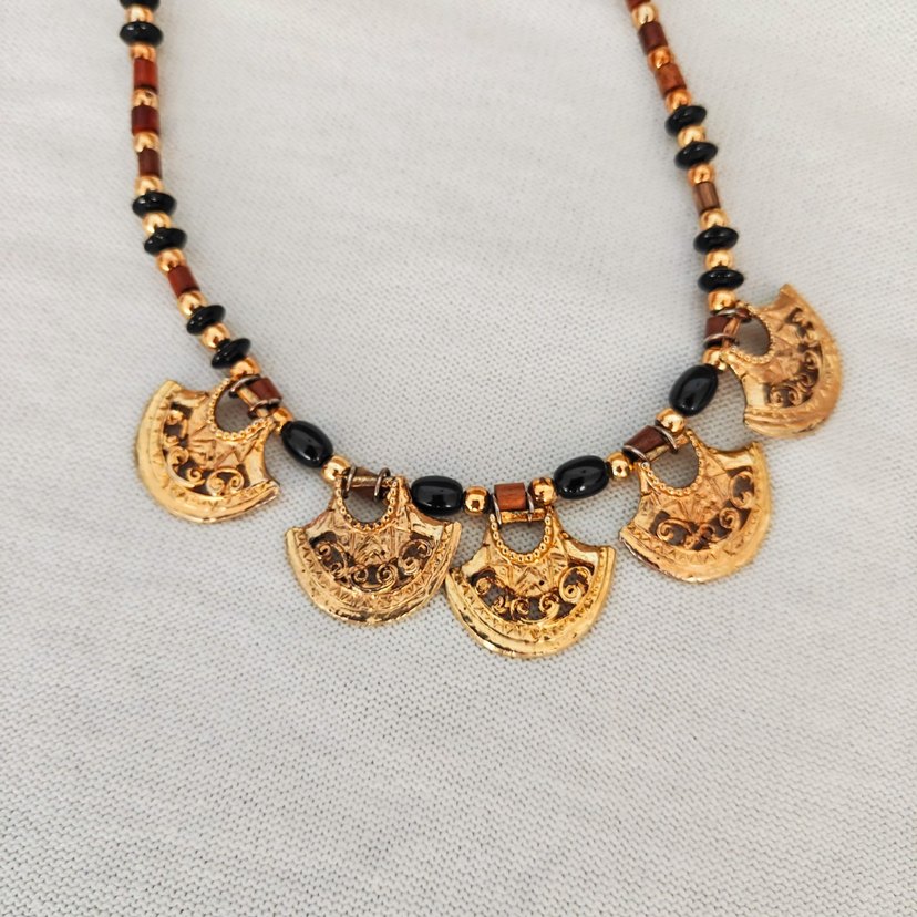 Boncuklu Vintage Bohem Kolye - Görsel 4