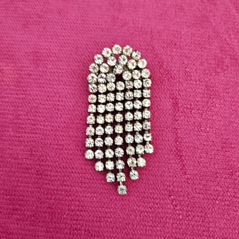 Kristal Taşlı İki Adet Vintage Broş - Görsel 3