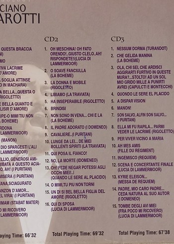 Luciano Pavarotti 3CD Antoloji Albümü - Görsel 4