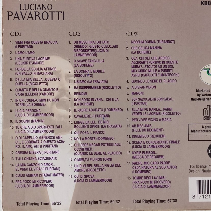 Luciano Pavarotti 3CD Antoloji Albümü - Görsel 4