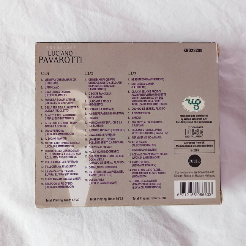 Luciano Pavarotti 3CD Antoloji Albümü - Görsel 3