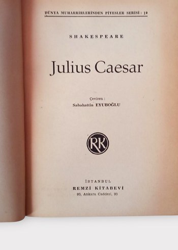 Julius Caesar - Shakespeare, Sabahattin Eyuboğlu Çevirisi - Görsel 3