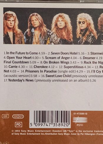 Europe 1982-1992 CD Albümü - Görsel 3