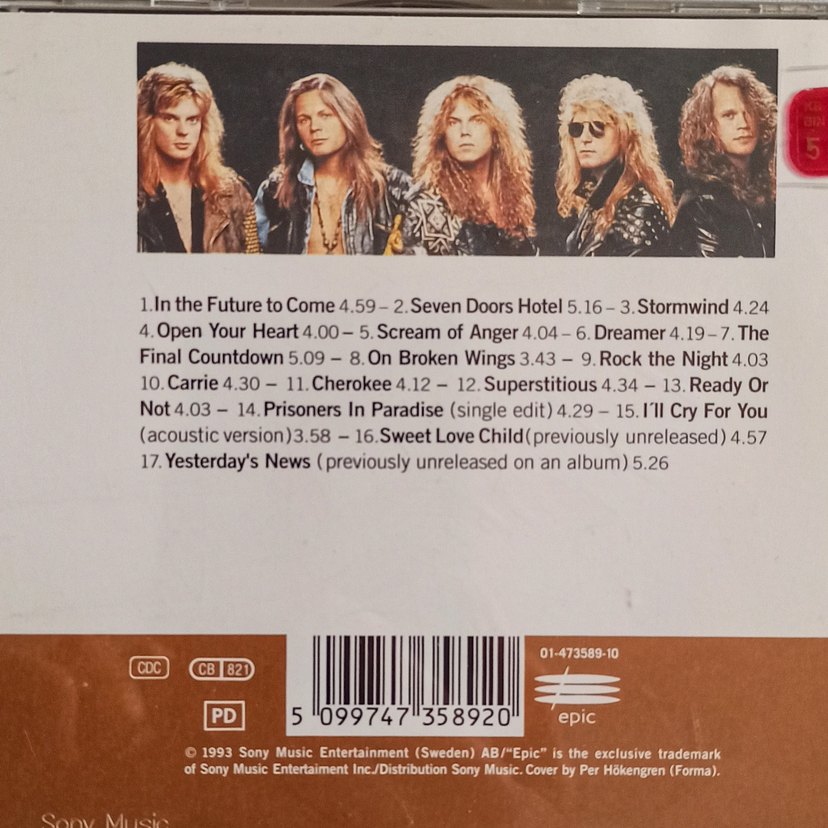 Europe 1982-1992 CD Albümü - Görsel 3