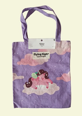 Flying Tiger unicorn tote bag çanta