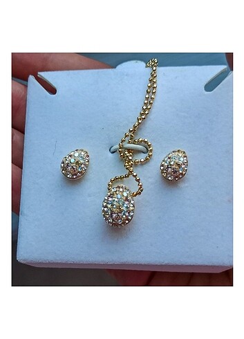 Beden çeşitli Renk Orijinal Swarovski takı seti