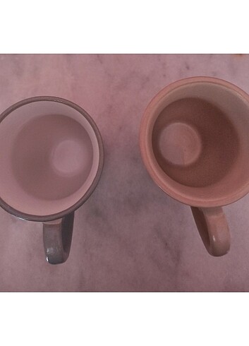  Beden çeşitli Renk İki adet seramik kahve kupası