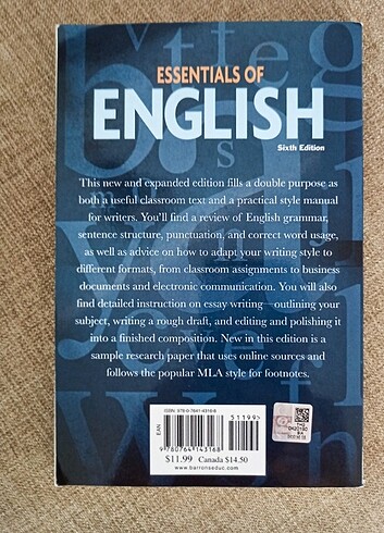  Barron's 'Essentials of English' gramer kitabı