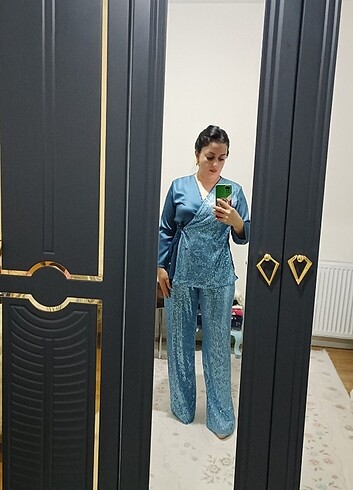 Pul payet saten takım