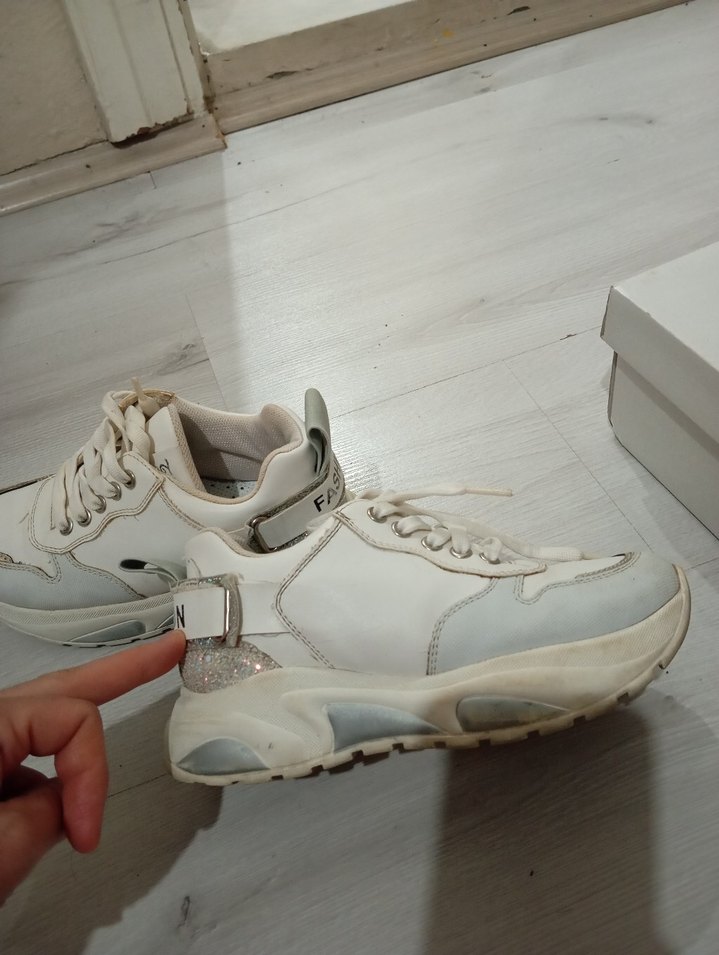 Beyaz kız  çocuk Spor Ayakkabı Tirenti orijinal ortopedik dir - Görsel 3