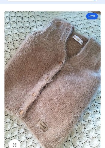 Kız Çocuk Pembe Örgü Süveter - Görsel 2