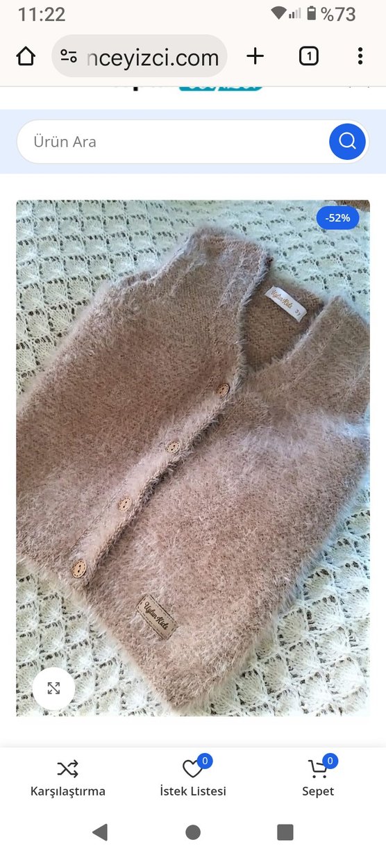 Kız Çocuk Pembe Örgü Süveter - Görsel 2