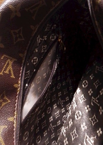 Kahverengi Baskılı Deri Kadın Çanta - Görsel 6