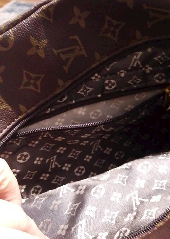 Kahverengi Baskılı Deri Kadın Çanta - Görsel 7