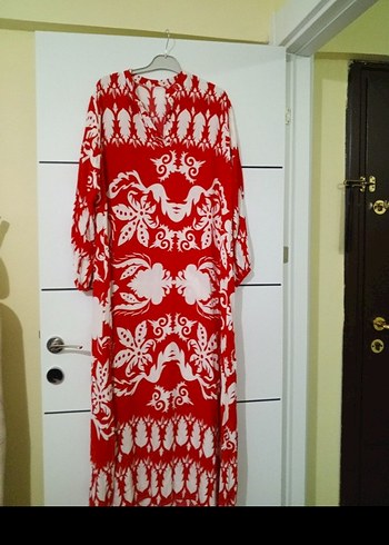 Pembe Bohem Uzun Kollu Elbise - Görsel 2