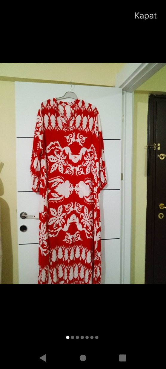 Pembe Bohem Uzun Kollu Elbise - Görsel 2