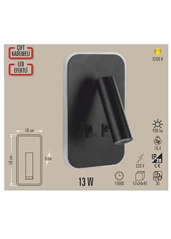 Cata Ct5253 Tuvalu Yatak Başı Aplik - Görsel 3