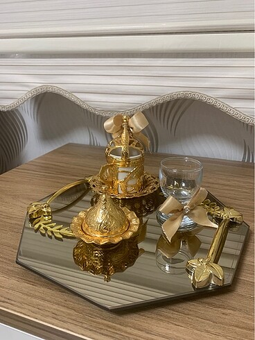 Damat kahvesi tepsisi