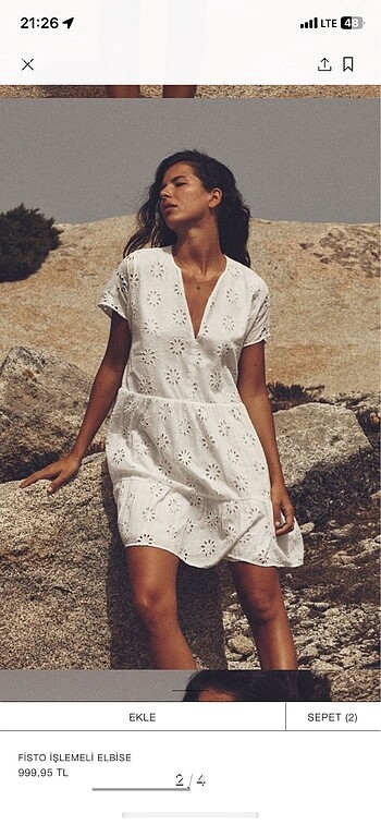 Zara Dantel Elbise