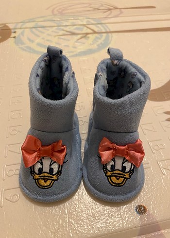 Kız Çocuk Mavi Nakışlı Sıcak Panduf - Görsel 5