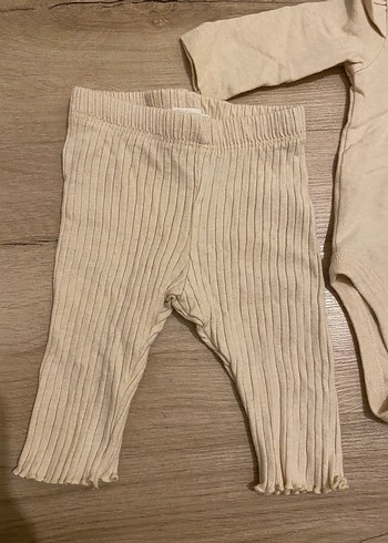 Bej Bebek Kız Örgü Uzun Kollu Takım - Görsel 4