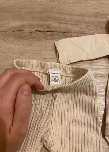 Bej Bebek Kız Örgü Uzun Kollu Takım - Görsel 5