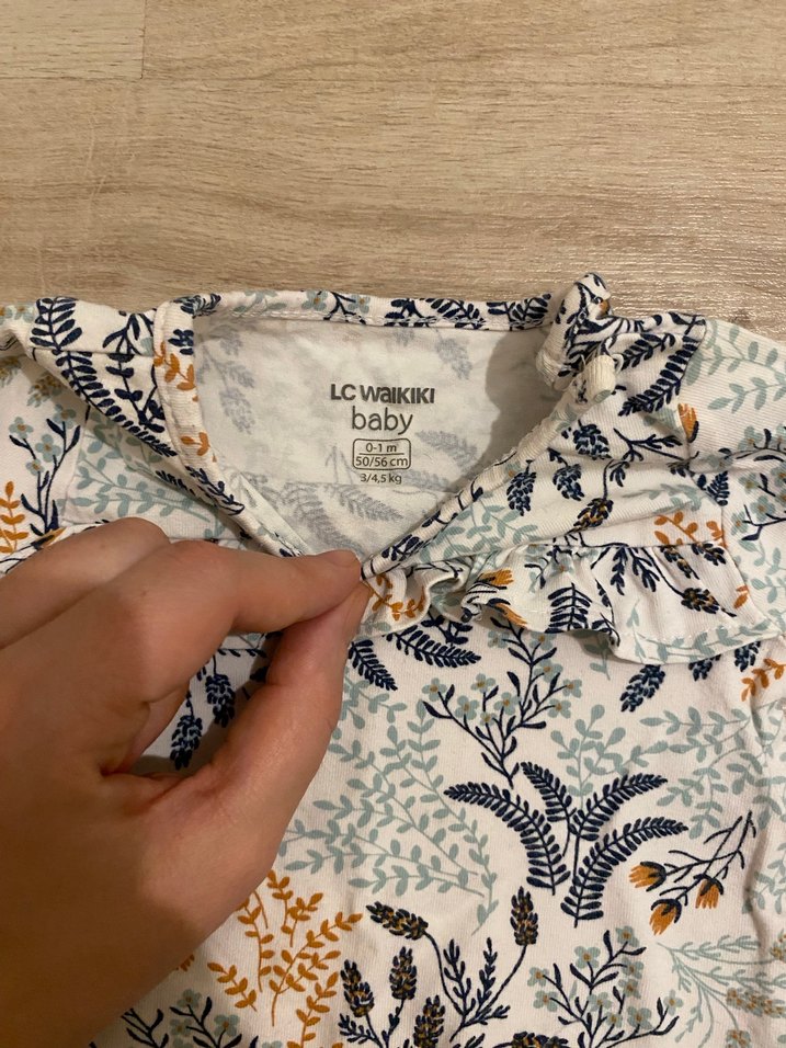 Kız Bebek Uzun Kollu Fırfırlı Desenli Takım - Görsel 2