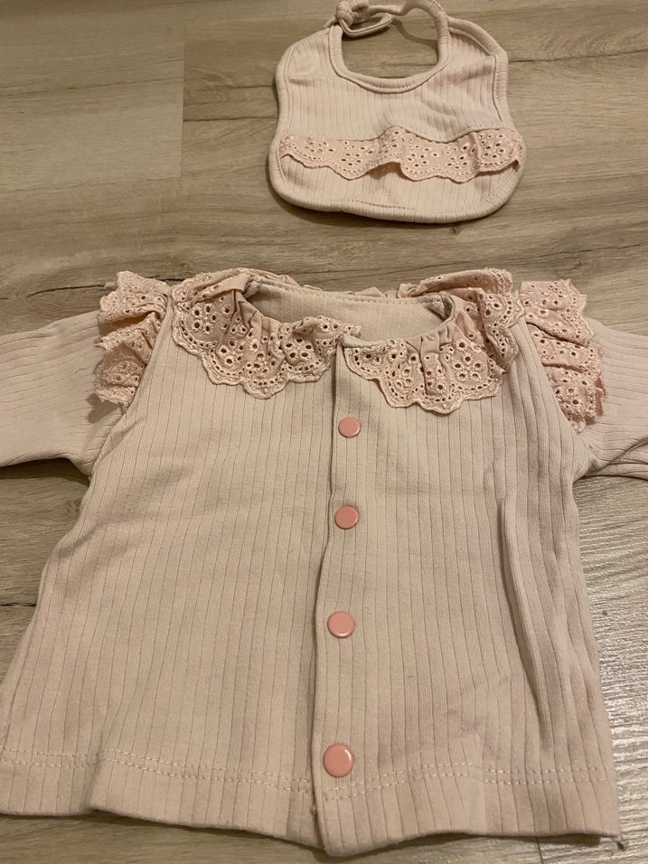 Dantel Detaylı Uzun Kollu Bebek Kız Takımı - Görsel 2