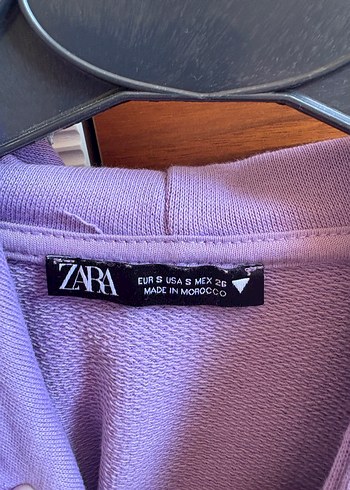 s Beden mor Renk Mor Kapüşonlu Uzun Kollu Sweatshirt