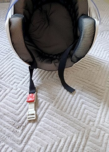 KASK Beyaz... L ...  Minimalist Metal Motosiklet Kaskı - Görsel 3