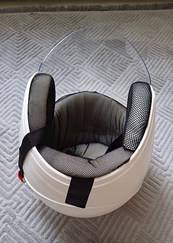 KASK Beyaz... L ...  Minimalist Metal Motosiklet Kaskı - Görsel 5