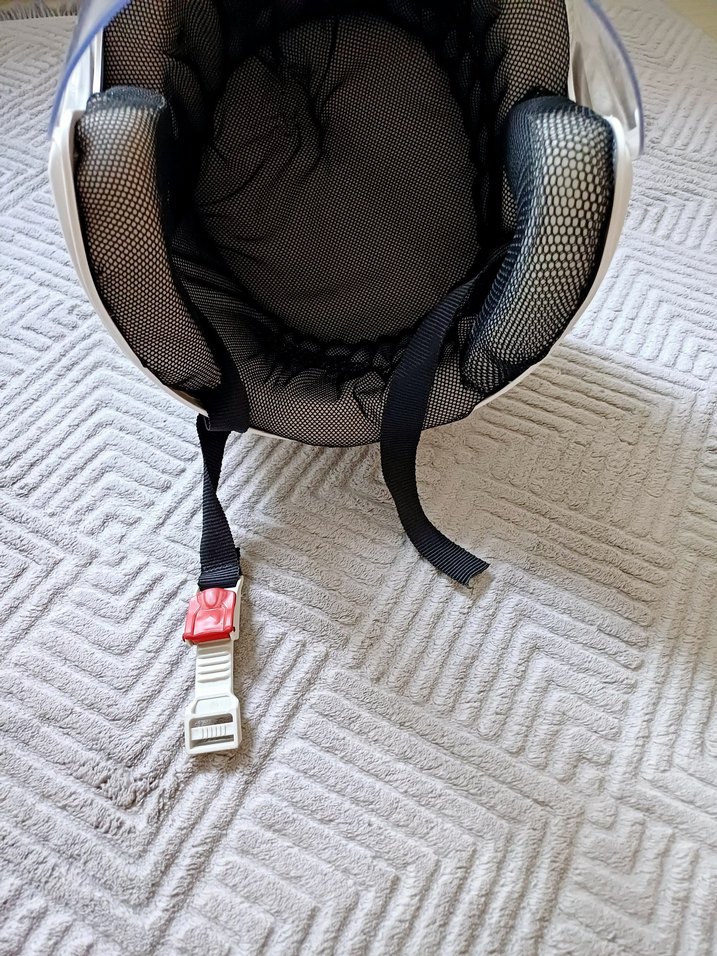 KASK Beyaz... L ...  Minimalist Metal Motosiklet Kaskı - Görsel 3